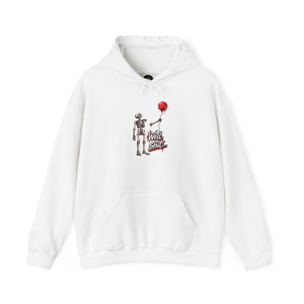 Well, Shit… Skeleton & Red Balloon Hoodie | Unisex Graphic Sweatshirt