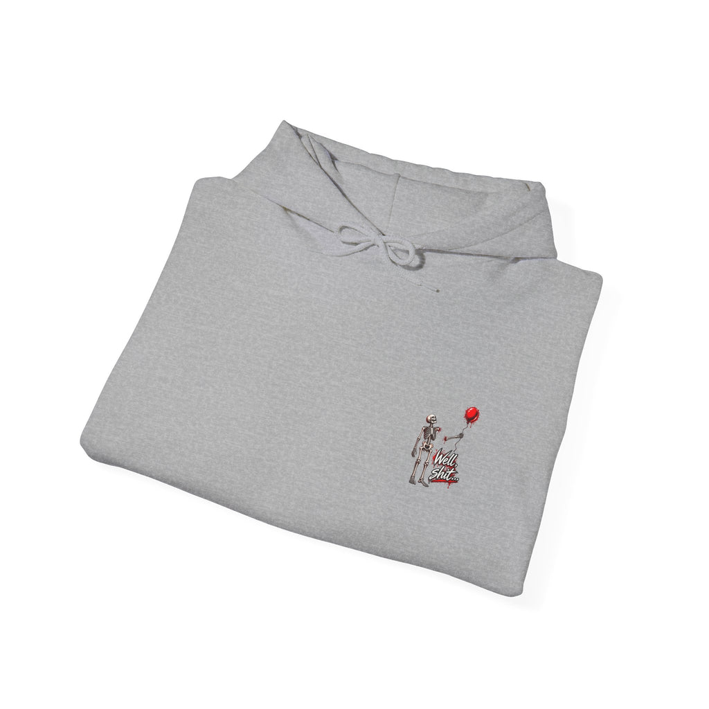 Well, Shit... Skeleton & Red Balloon Hoodie | Unisex Graphic Hoodie