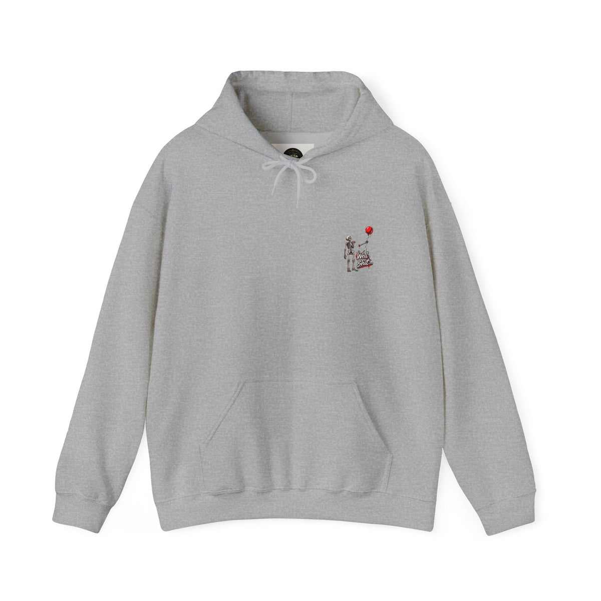 Well, Shit... Skeleton & Red Balloon Hoodie | Unisex Graphic Hoodie