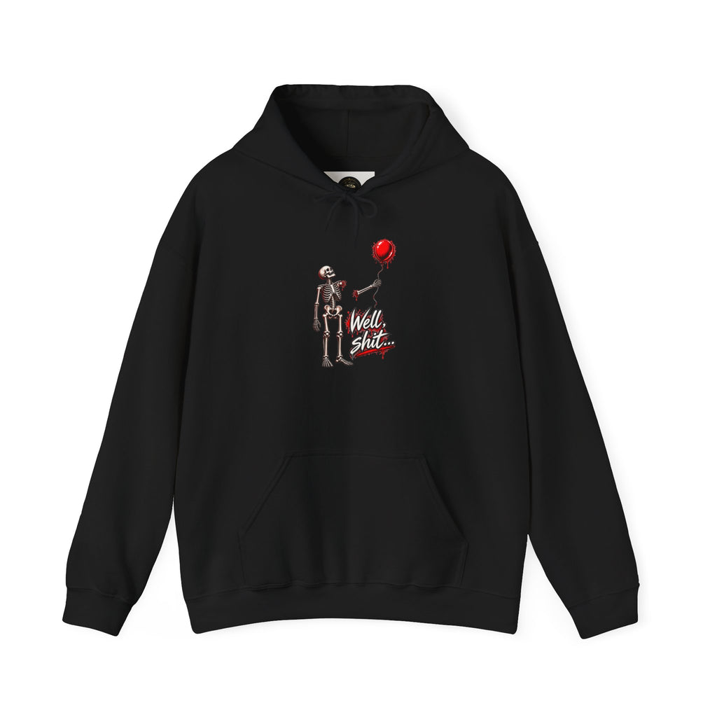 Well, Shit… Skeleton & Red Balloon Hoodie | Unisex Graphic Sweatshirt