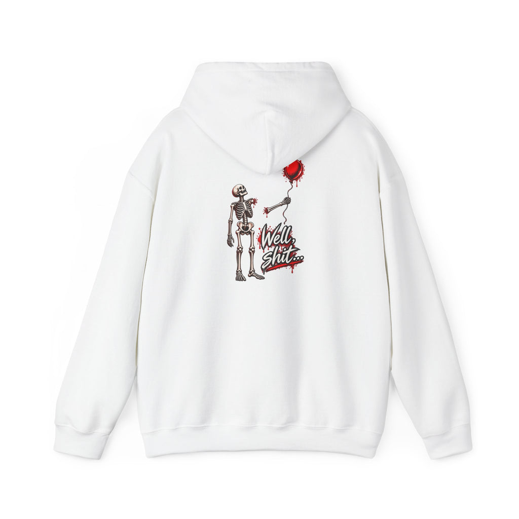 Well, Shit… Skeleton & Red Balloon Hoodie | Unisex Graphic Sweatshirt