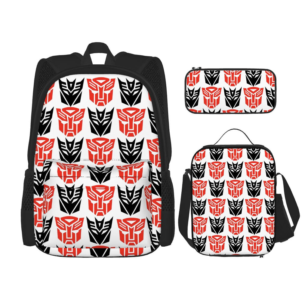 Set of 3 Bags (Oxford Backpack /Lunch Bag /Pencil Pouch) TRANSFORMERS