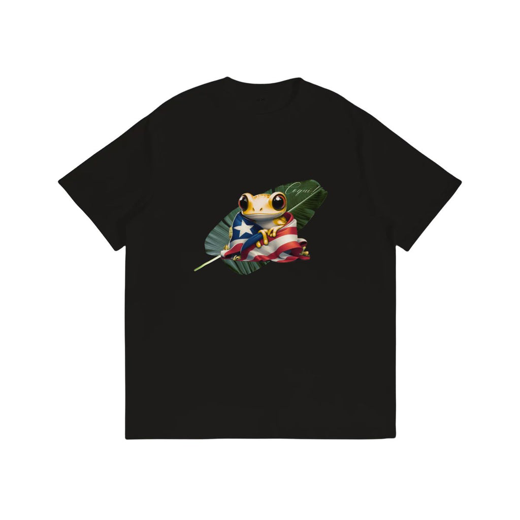 Puerto Rico Coquí Frog T-Shirt | Boricua Pride Unisex Cotton Tee | Puerto Rican Flag Shirt | Hispanic Heritage Gift | Made in USA
