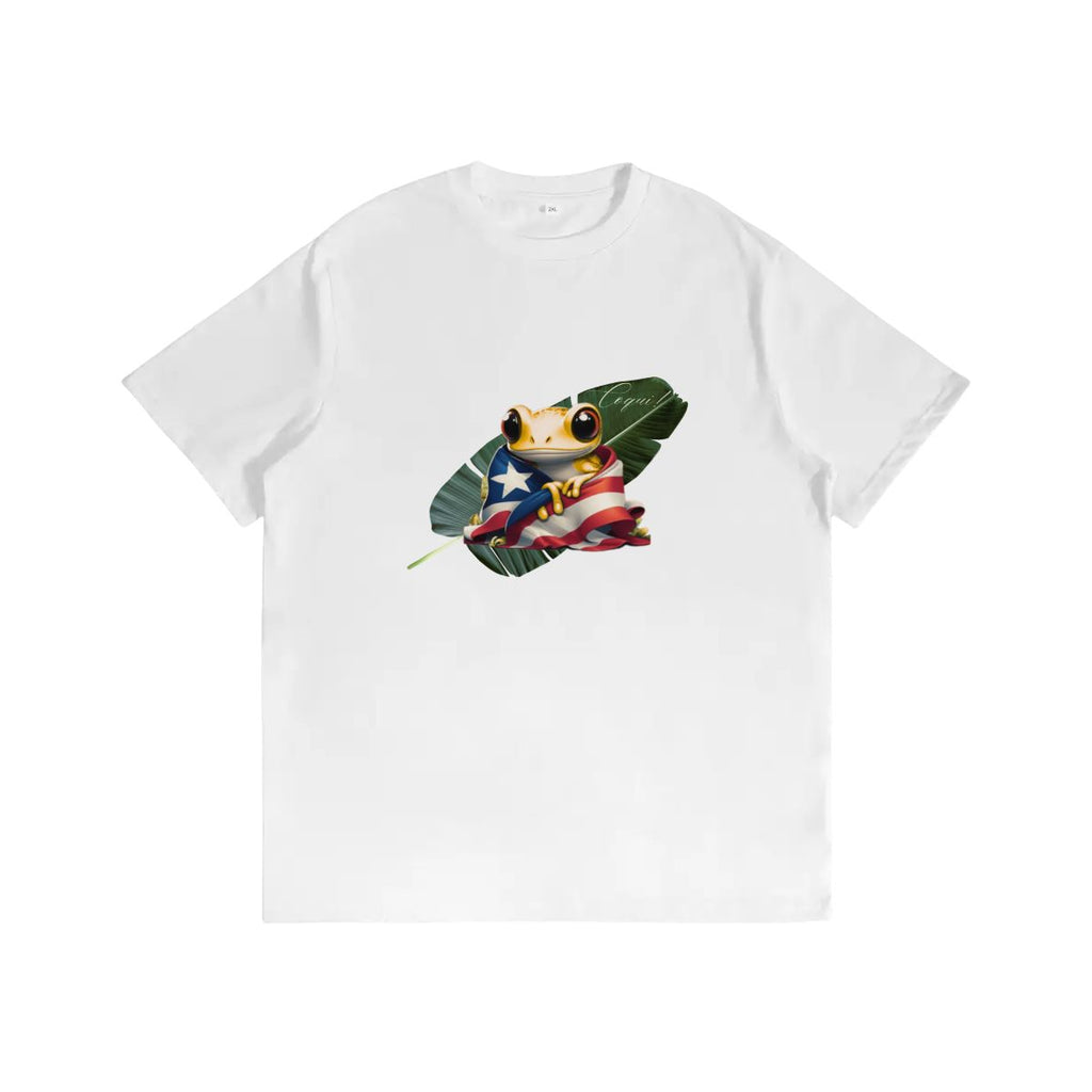 Puerto Rico Coquí Frog T-Shirt | Boricua Pride Unisex Cotton Tee | Puerto Rican Flag Shirt | Hispanic Heritage Gift | Made in USA