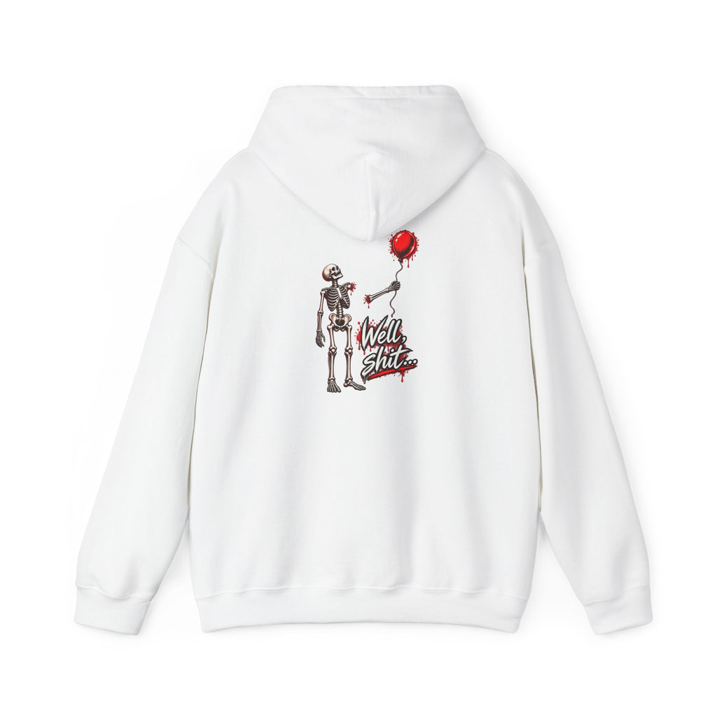 Well, Shit... Skeleton & Red Balloon Hoodie | Unisex Graphic Hoodie