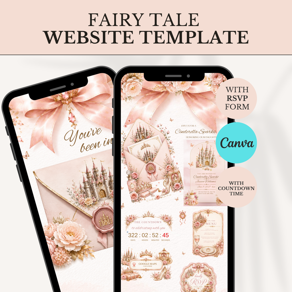 Fairy Tale Interactive Website Invitation