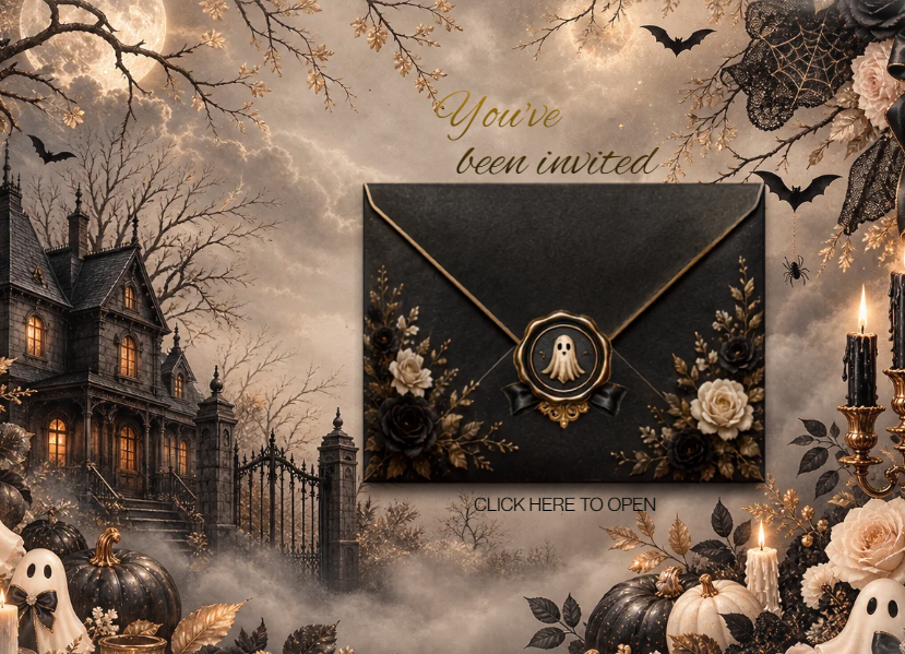 Boo Baby Shower Website Invitation | Interactive Halloween Digital Invite