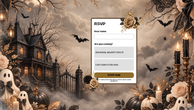Boo Baby Shower Website Invitation | Interactive Halloween Digital Invite