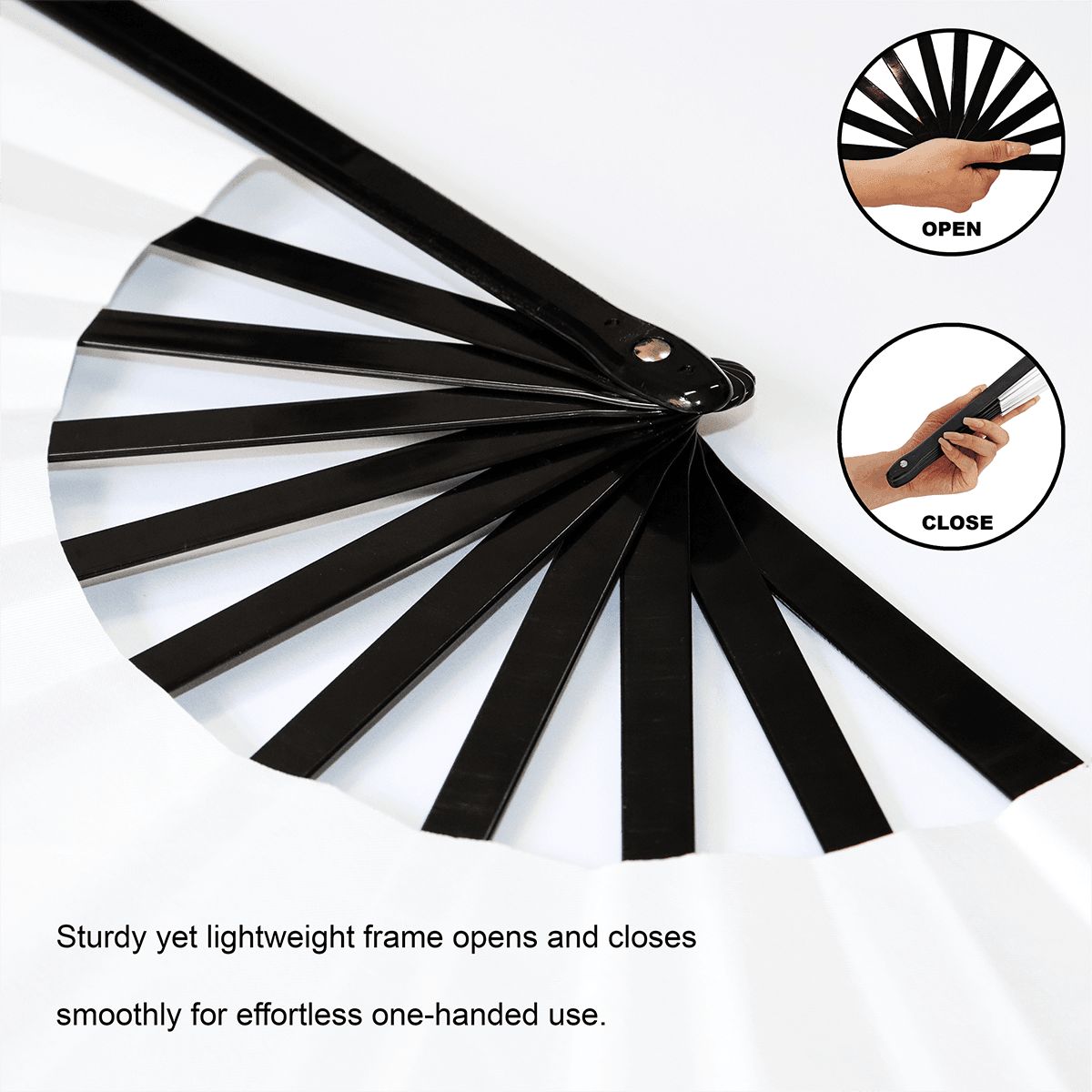 Puerto Rico Flag Folding Hand Fan | Boricua Satin Fan | Puerto Rican Festival & Parade Fan | Lightweight Handheld Cooling Fan